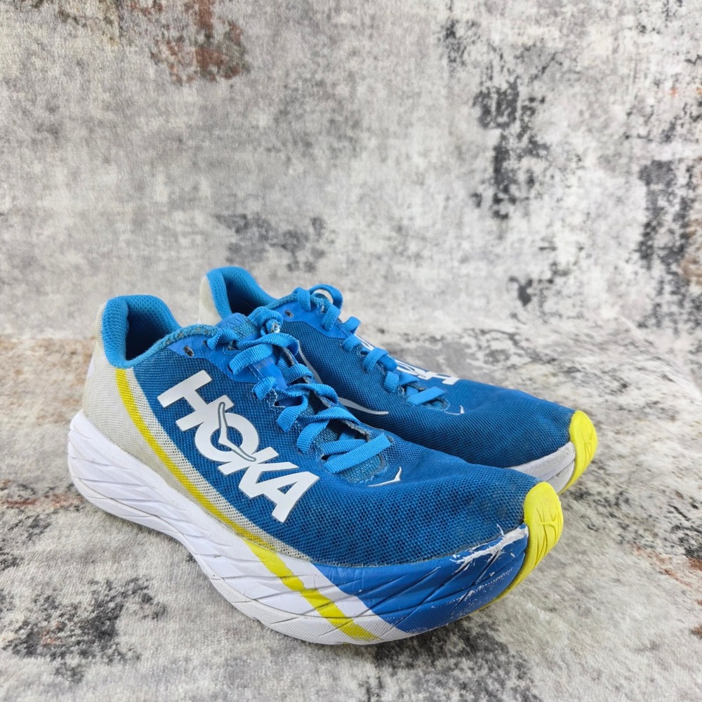 Hoka One One Rocket X Running Shoes Women 6 Blue Yellow 1113532 Trainers Sneaker